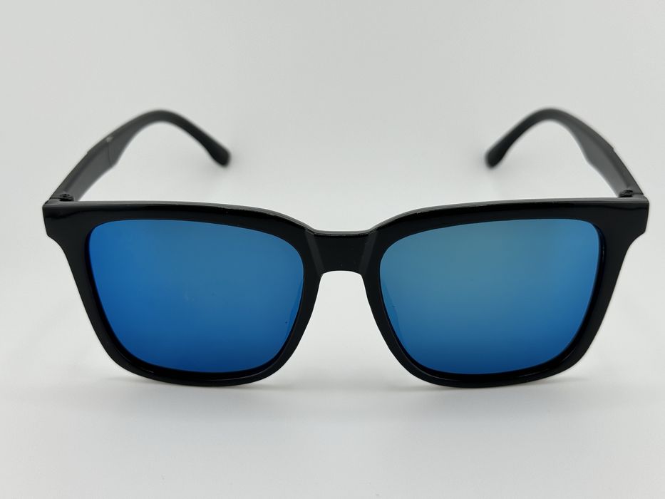 Okulary przeciwsłoneczne męskie lustrzanki niebieskie
