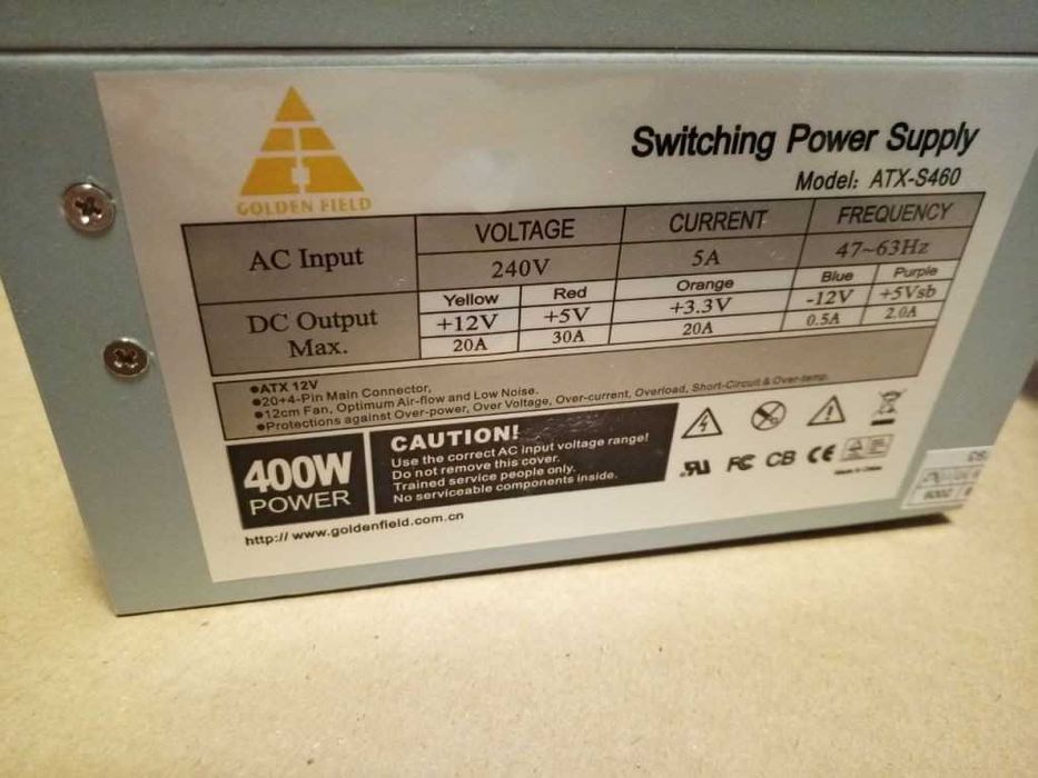 Switching Power Golden Field ATX-S460, блок