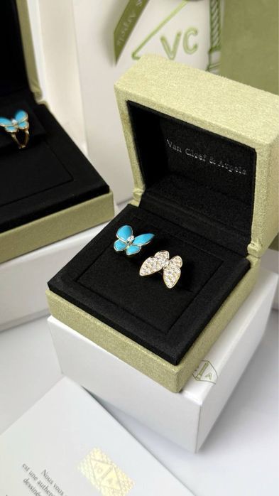 Кольцо в стиле  Butterfly Желтое золото 750 проба -