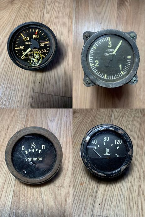 Счётчики, термометры, тахометры для советской техники и машин