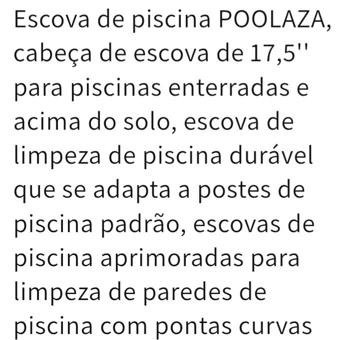 Escova de piscinas 17,5"