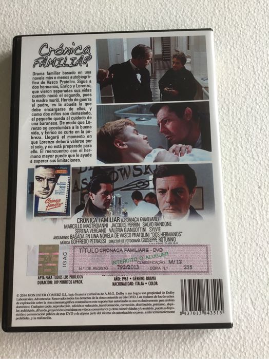 Cronaca Familiare. Com Marcello Mastroianni, Jacques Perrin