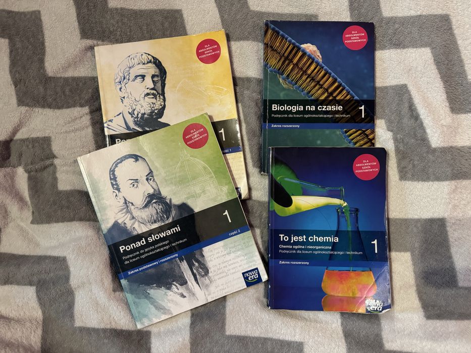 Biologia, chemia, język polski - klasa 1