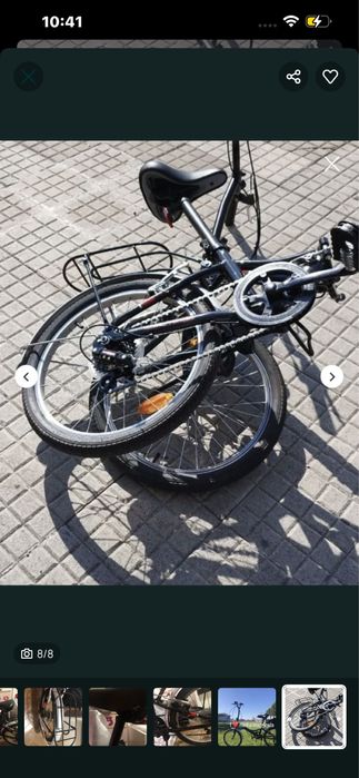 Bicicleta dubravel preta e vermelha