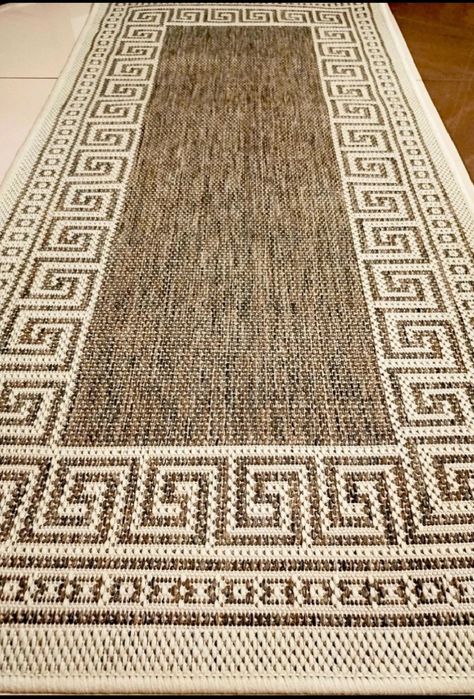 Dywan, chodnik Boho, wzór grecki , beżowy, 67 x 140 cm, Multidecor