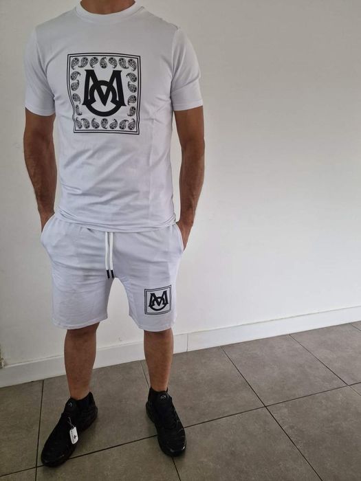 Fato t-shirt e calçao moncler branco