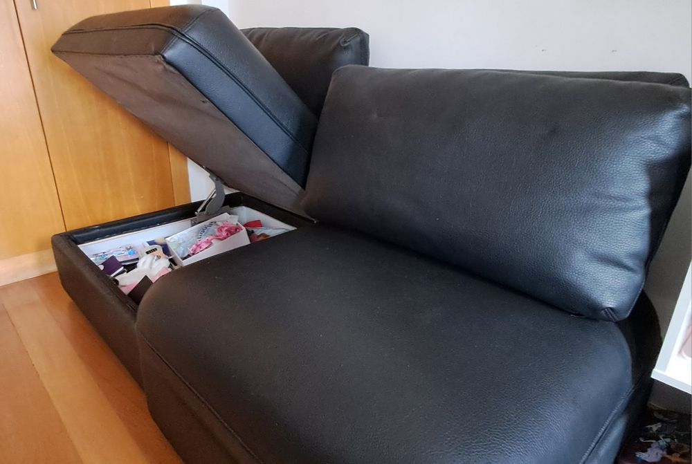 2x Puff / sofá modular Ikea Pele Preto