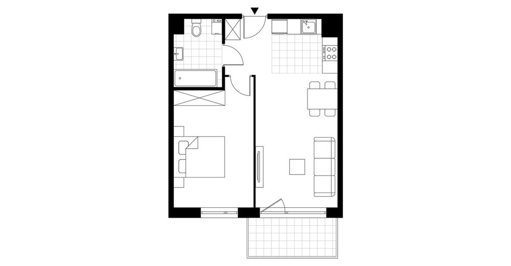 2-pokojowe mieszkanie 45m2 + balkon Bez Prowizji
