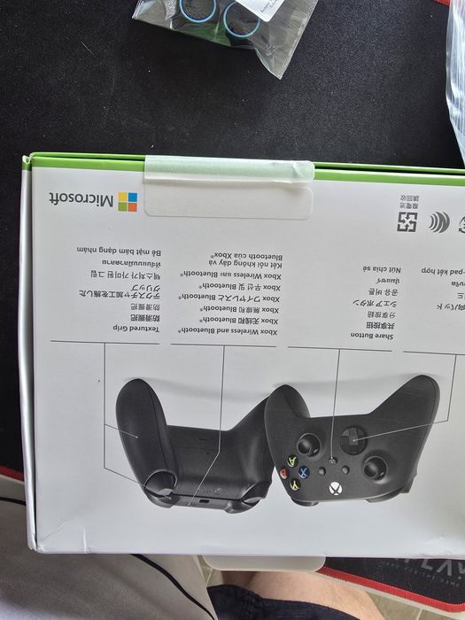 Comando xbox series carbon black selado novo com capa e proteção joystick