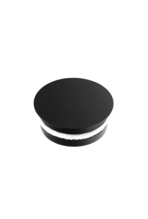 Zaślepka trójnika ceramicznego 130mm czarna do komina