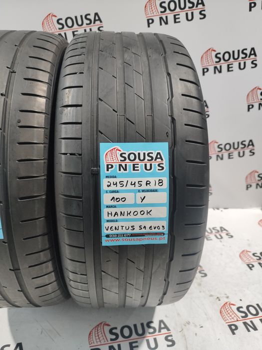 2 pneus 70% de piso 245-45R18 hankook - Oferta dos portes