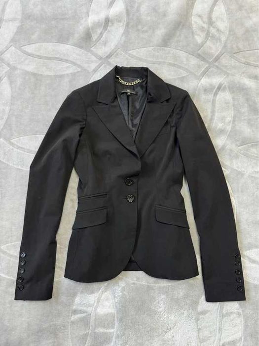 Elisabetta Franchi Per Celyn b. Waisted Jacket Blazer Black size 42 marynarka żakiet taliowany