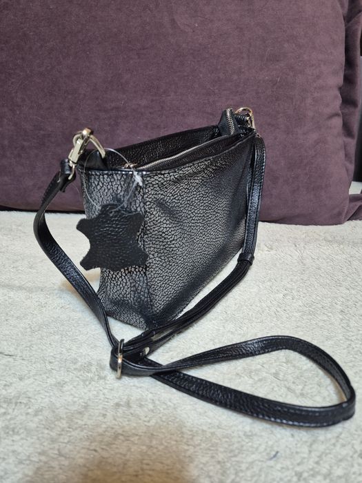 Розкішна шкіряна сумка крос боді