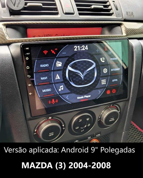 (NOVO) Rádio 2DIN • MAZDA 3 (2004 a 2013) • Android GPS [4+64GB]