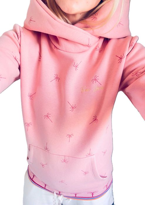 Femi stories bluza różowa gruba kaptur kangurka oversize s 36 L 40