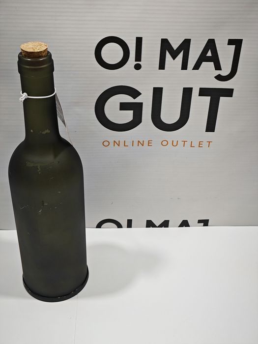 Matowa Butelka Ze Światłem Led 28 Cm Zielona