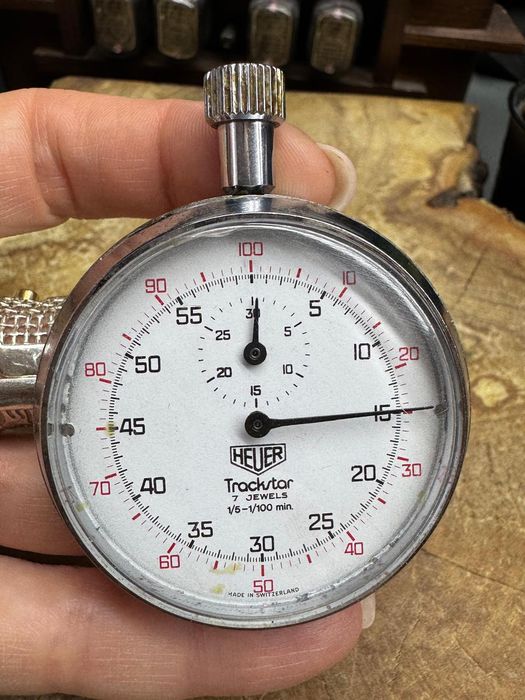 Kultowy Stoper HEUER Trackstar 7 Jewels | Po Serwisie | Vintage