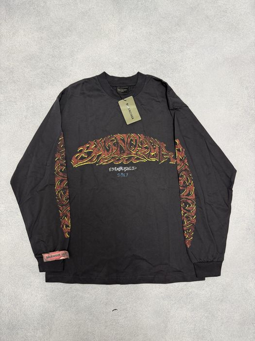 лонгслив Balenciaga Grafiti longsleeve S M L