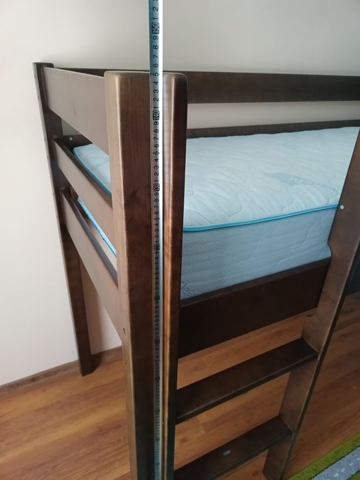 Ліжко-чердак дитяче з матрацом