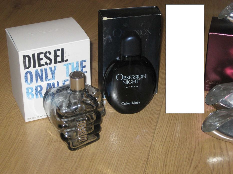 Puste Flakony Lacoste Diesel Calvin Klein + Pudełka bdb