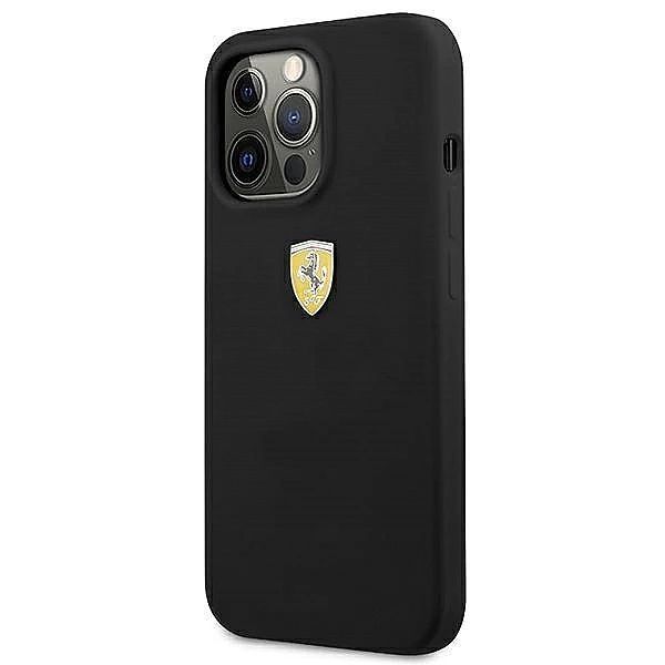 Etui Ferrari Silicone na iPhone 13 Pro Max - czarne