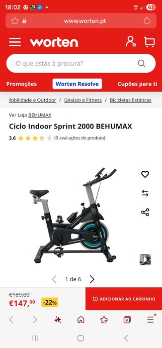 Bicicleta  Behumax Sprint 2000 nova