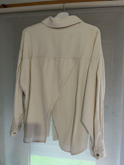 Camisa quente creme zara