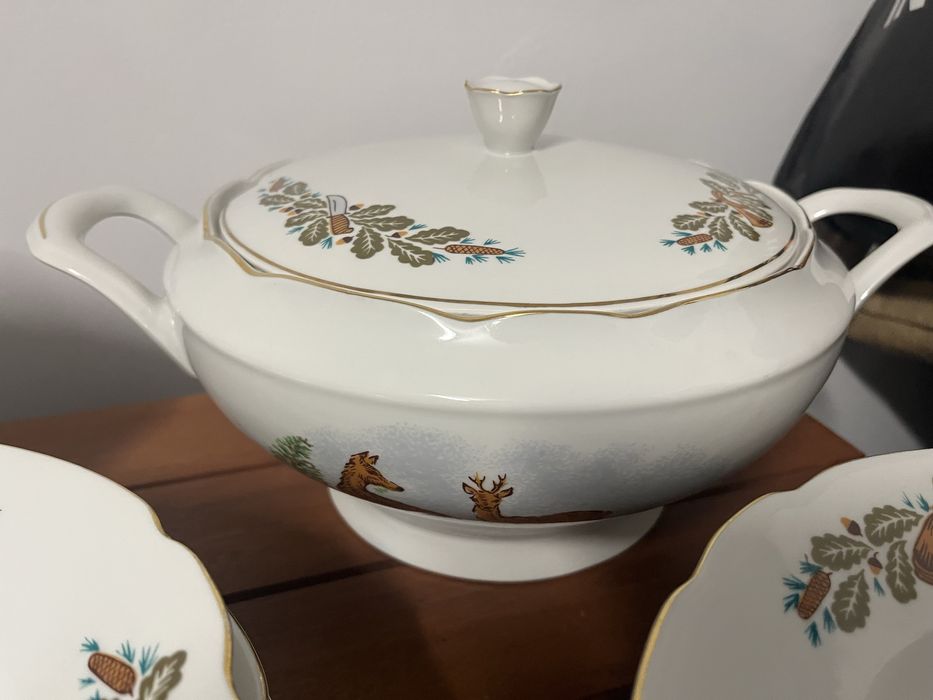 Ćmielów , serwis obiadowy , model myśliwski