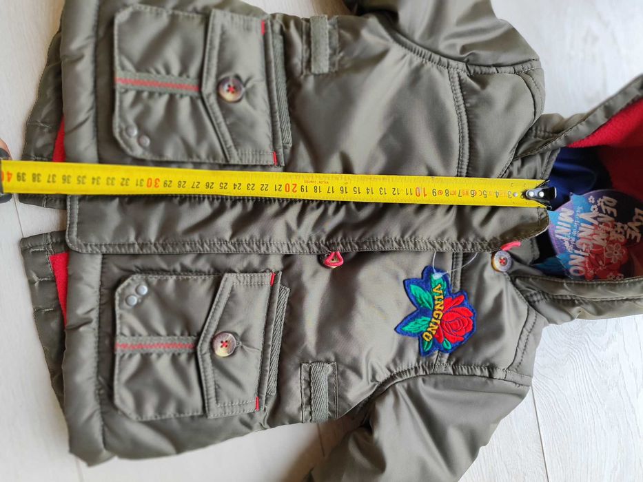 Nowa kurtka jesienno-zimowa dla dziewczynki ocieplana rozm. 80