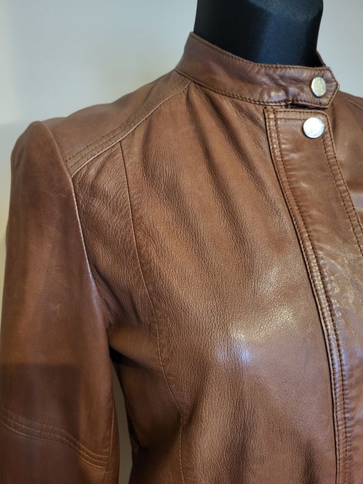 Kurtka skórzana Massimo Dutti, M skóra naturalna