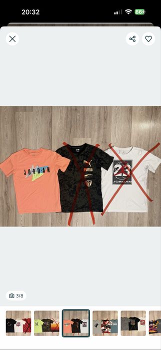 Koszulki krótki rękaw np. Adidas,Jordan,Nike,Puma