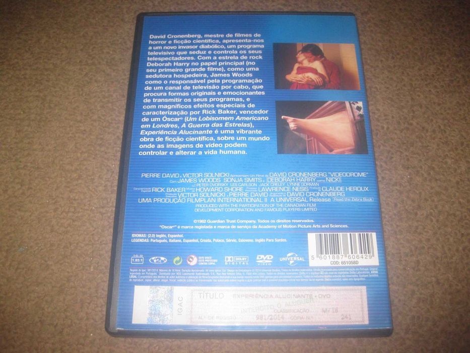 DVD "Experiência Alucinante" de David Cronenberg/Raro!
