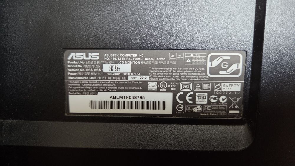Monitor asus 60Hz 19 cali 1280 x 1024 pikseli