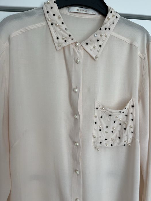 Koszula z koralikami i perełkami Reserved 40