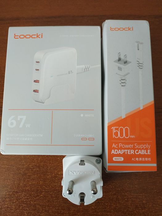 Мережевий зарядний пристрій Toocki Gan Desktop Charger 67w