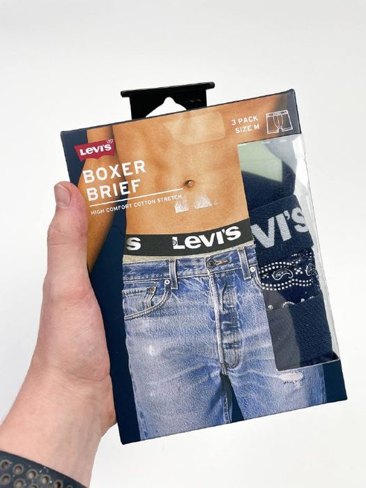 Остання! Розмір M - Труси Levi's Men's Boxer Briefs (темно-сині)