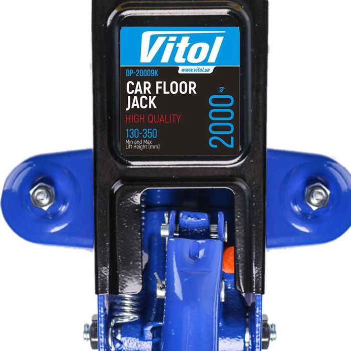 Домкрат гідравлічний підкатний 2т валіза .9 кг min 130-350мм DP-20009K