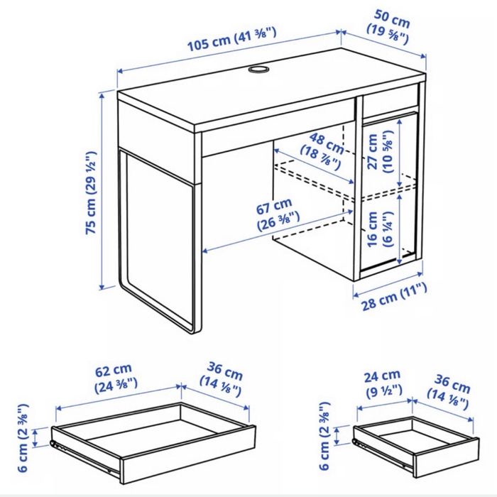 Secretária branca IKEA MICKE