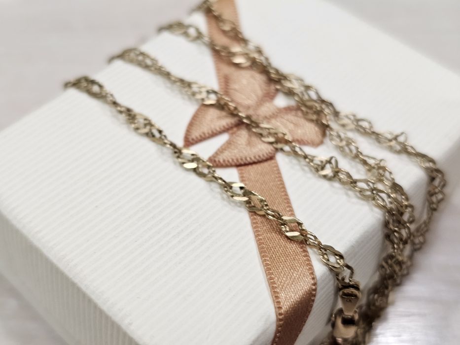 Złoty łańcuszek DAMSKI SPLOT ciekawy PR 585 60 cm