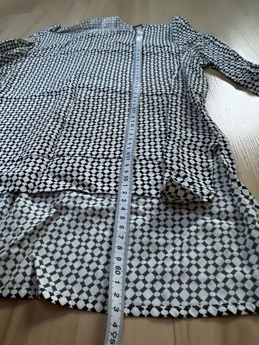 Zara woman damska bluzka elegancka biały czarny wzory