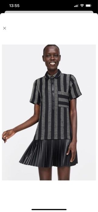 Платье Zara плиссе