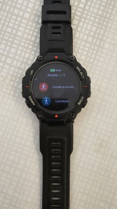 Amazfit T-Rex Bluetooth GPS 47.7mm AMOLED Preto Resistência Água 5ATM