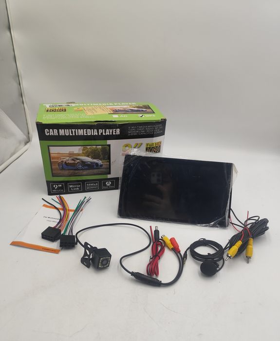 Radio samochodowe 9 cali 1DIN Bluetooth kamera cofania
