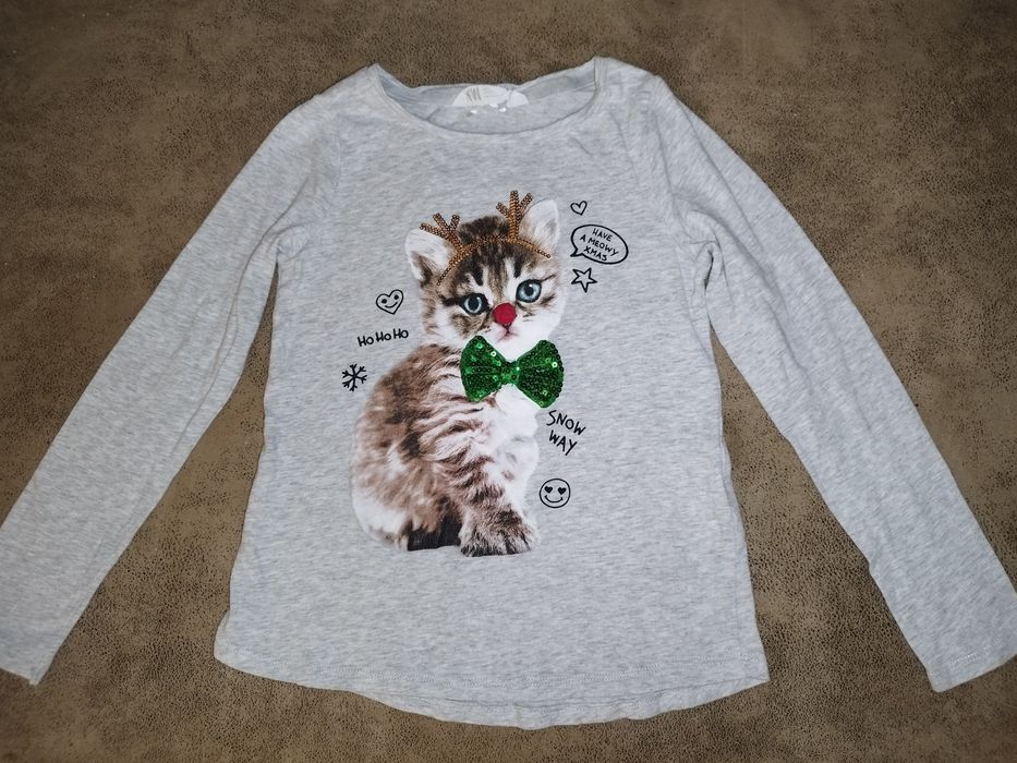 Реглан кофточка новорічна новогодняя на дівчинку девочку 6-8 р.