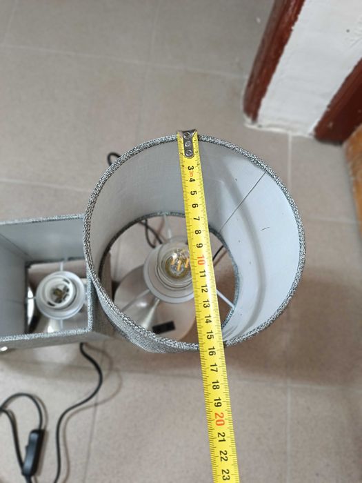 2x  lampka nocna beże i brązu 2 porty usb ładowarka do telefonu