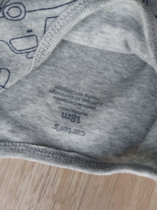 Body krótki rękaw Carts 18m szare w auta