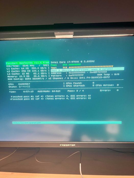 RAM G.SKILL 16GB (2x8GB) 3600MHz CL15 Trident Z