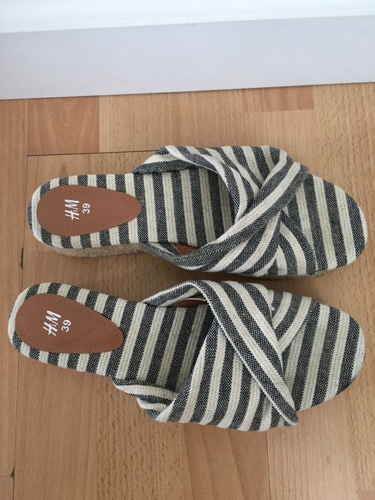 Klapki na platformie H&M 39