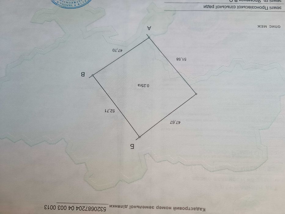Продам земельну ділянку