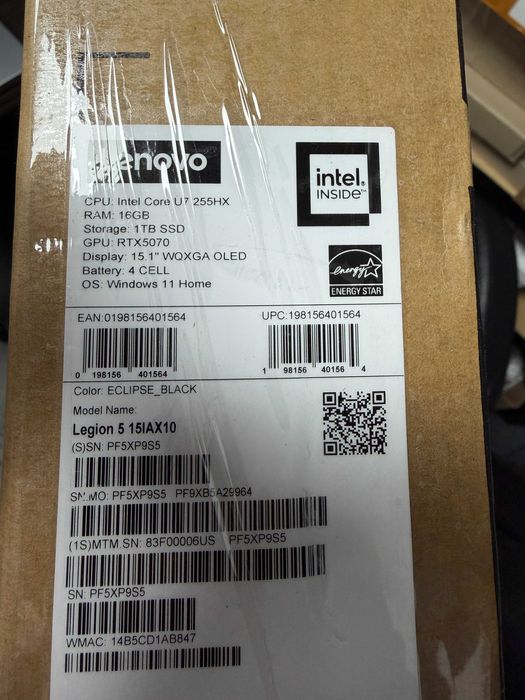 Lenovo Legion 5 {Ultra 7 255HX| 16gb DDR5| 1Tb| RTX5070-8gb} НОВИЙ